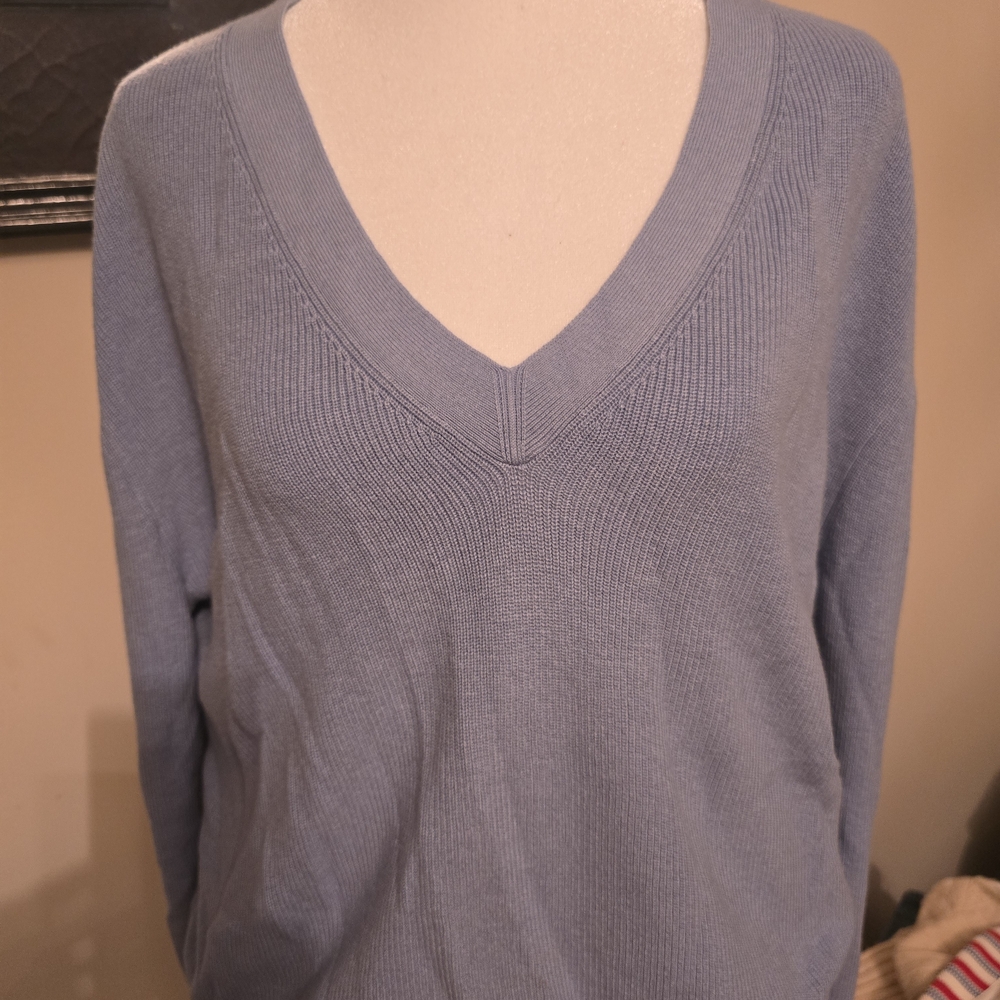 Banana Republic V-Neck Sweater - Soft Blue